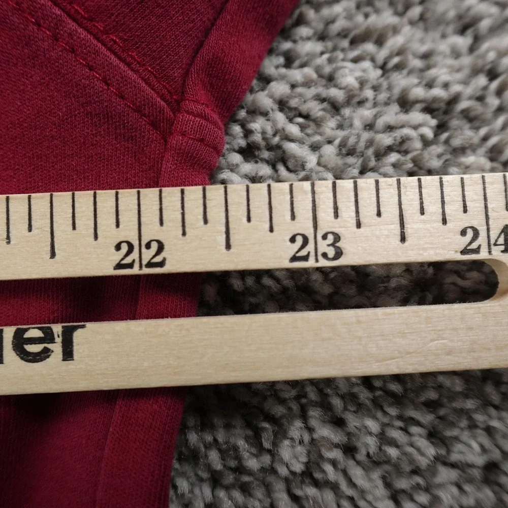 LL‎ Bean Shirt Mens L Red Mock Neck Long Sleeve Tee Pullover Sweatshirt Outdoor